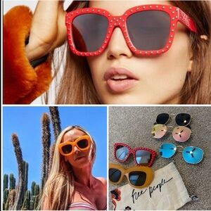 8 Pairs! 3 Free People Womens Designer Fashion Sunglasses 3 SOJOS Hexagon